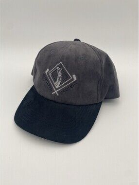 K-Products Gray & Black Suede Adjustable Golf Themed Hat
